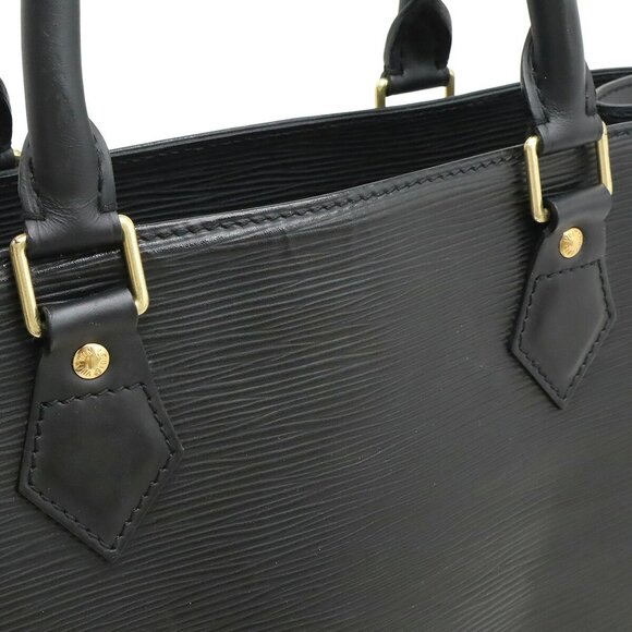 LOUIS VUITTON Black Leather Tote Bag - Picture 8 of 9